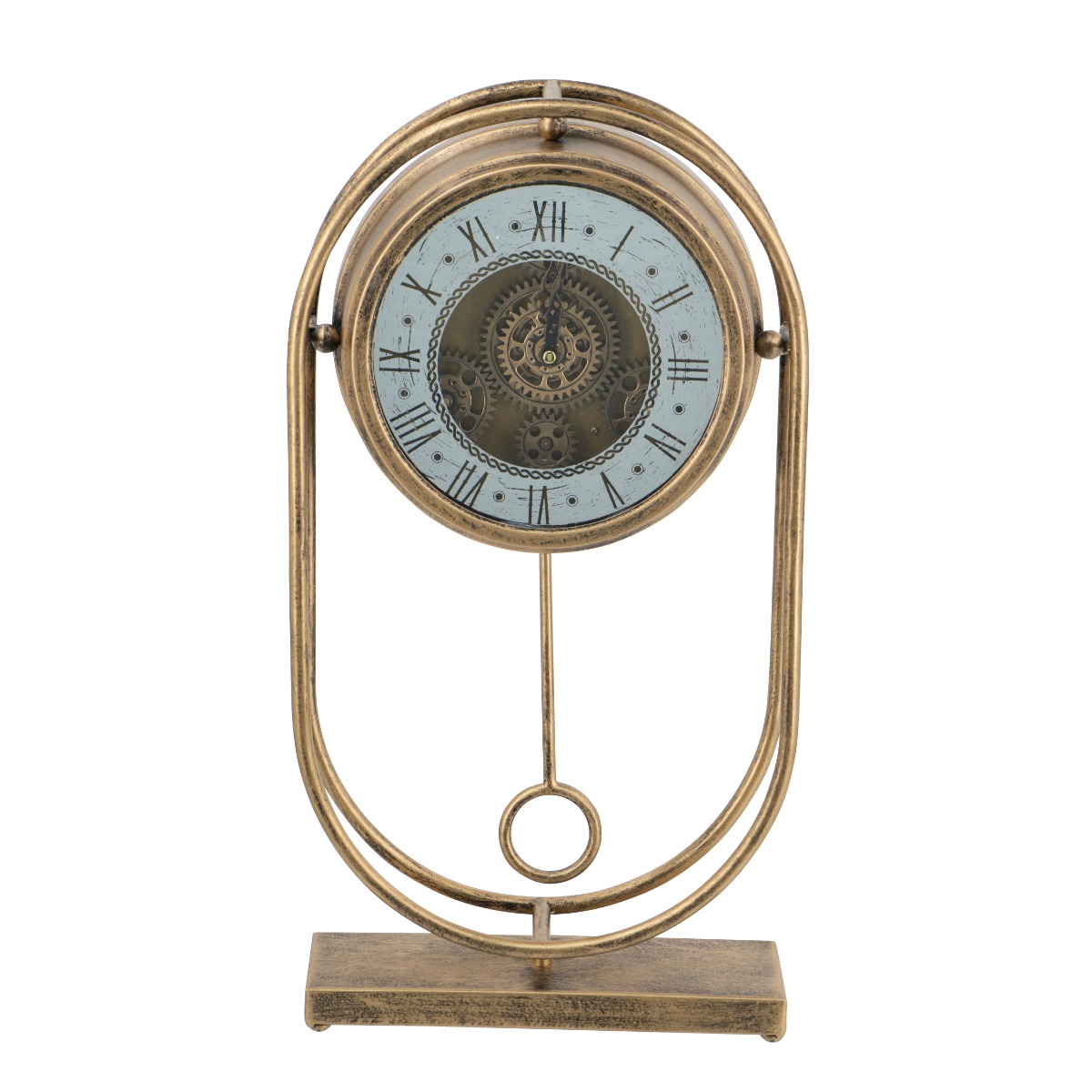 Artekko Clock Ρολόι Επιτραπέζιο με Καθρέφτη Μέταλλο Γυαλί Χρυσό (27x8x51)cm Artekko 86842 Artekko Clock Ρολόι Επιτραπέζιο με Καθρέφτη Μέταλλο Γυαλί Χρυσό (27x8x51)cm Artekko 86842