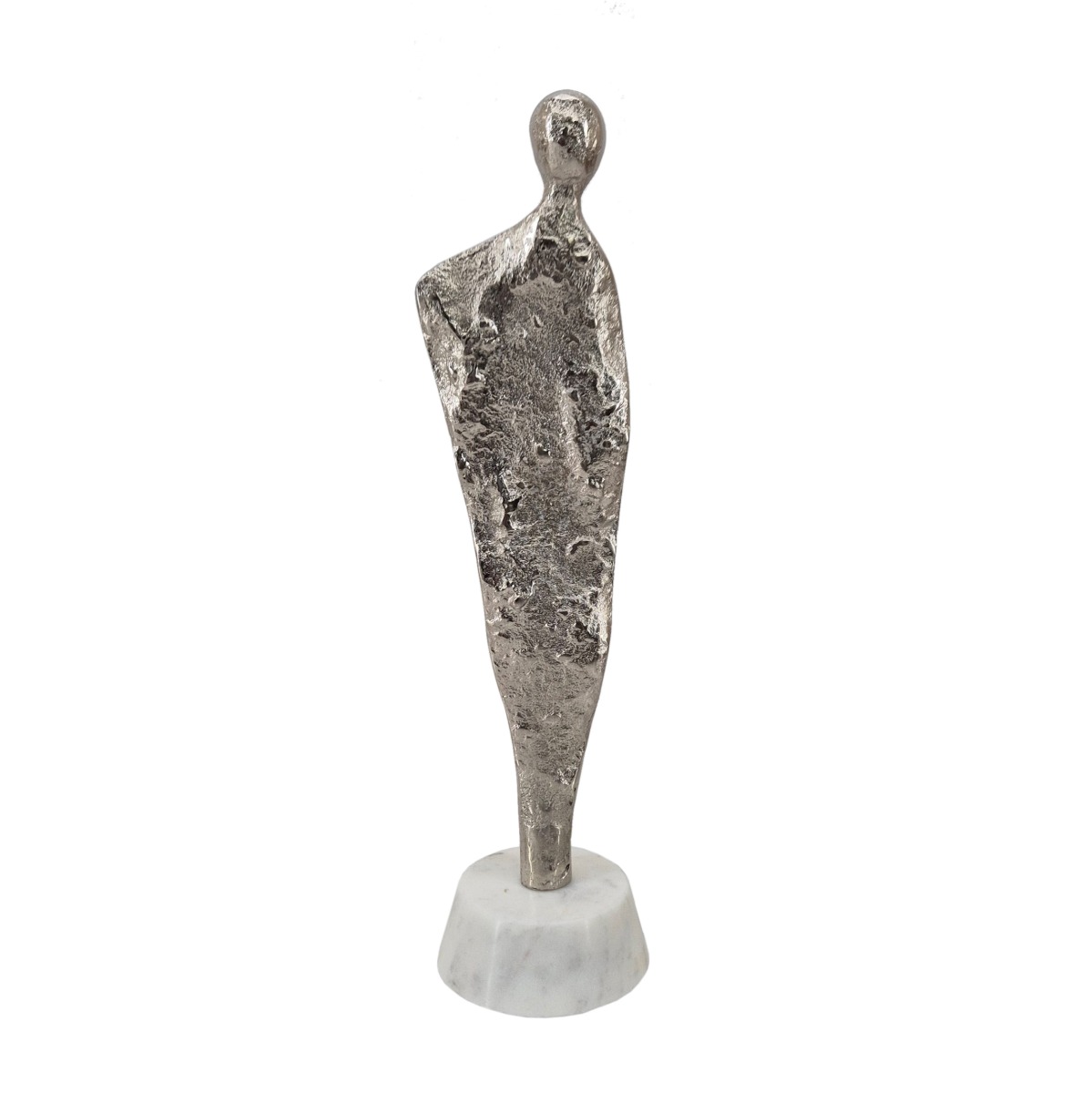 Artekko Figurine Διακοσμητικό Επιτραπέζιο Γλυπτό με Φιγούρα Μέταλλο Μάρμαρο Ασημί (8.9×7.6×30.5)cm Artekko 86848-DS Artekko Figurine Διακοσμητικό Επιτραπέζιο Γλυπτό με Φιγούρα Μέταλλο Μάρμαρο Ασημί (8.9×7.6×30.5)cm Artekko 86848-DS