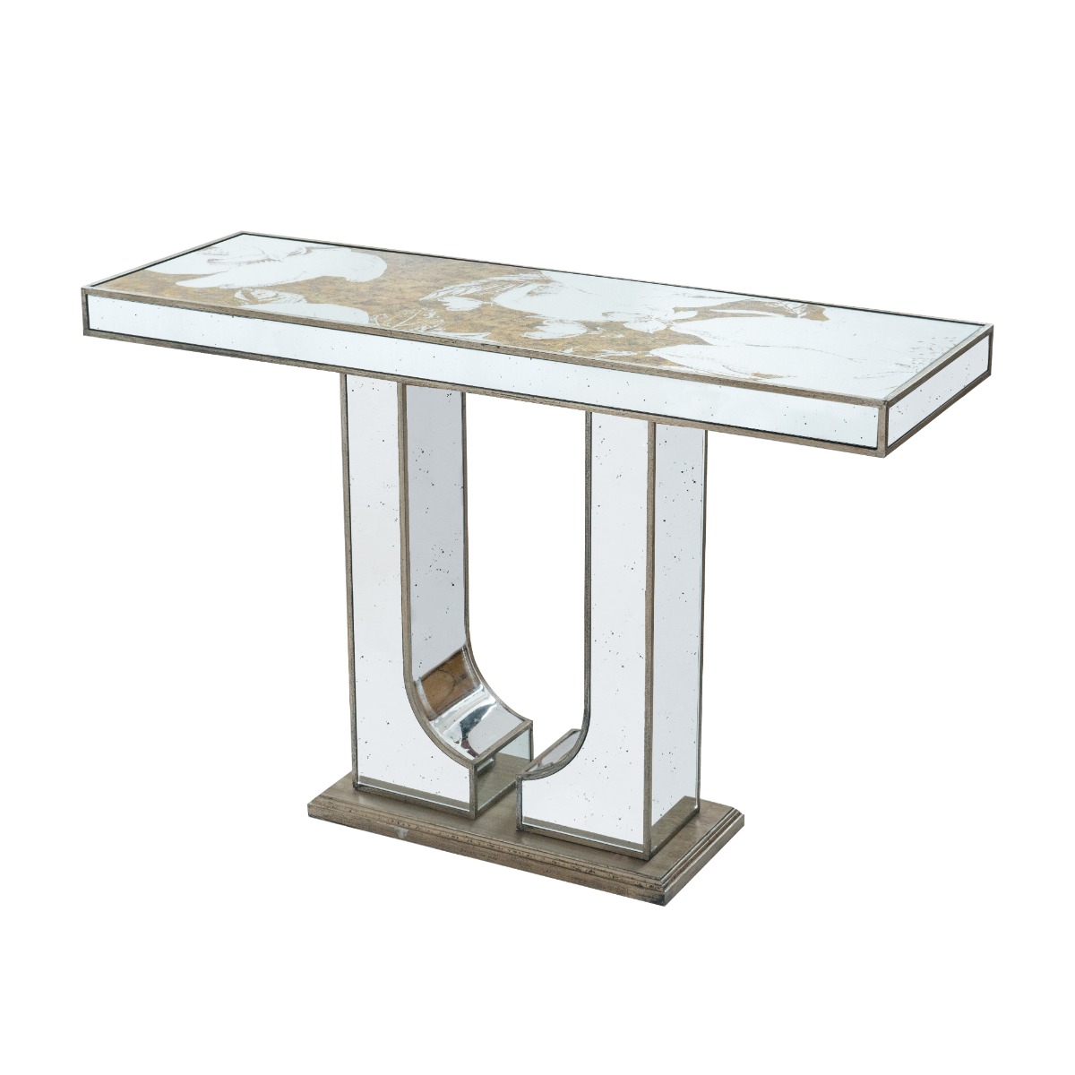 Artekko Galio Κονσόλα με Καθρέπτη MDF Γυαλί Χρυσό (120x40x79)cm Artekko A86887 Artekko Galio Κονσόλα με Καθρέπτη MDF Γυαλί Χρυσό (120x40x79)cm Artekko A86887