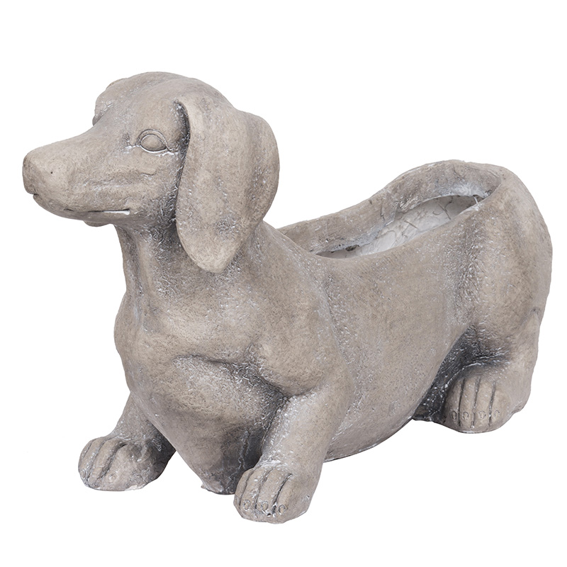 Artekko Cement Κασπώ Σκύλος από Μαγνήσιο Γκρι (51x17x30)cm Artekko D76708 Artekko Cement Κασπώ Σκύλος από Μαγνήσιο Γκρι (51x17x30)cm Artekko D76708