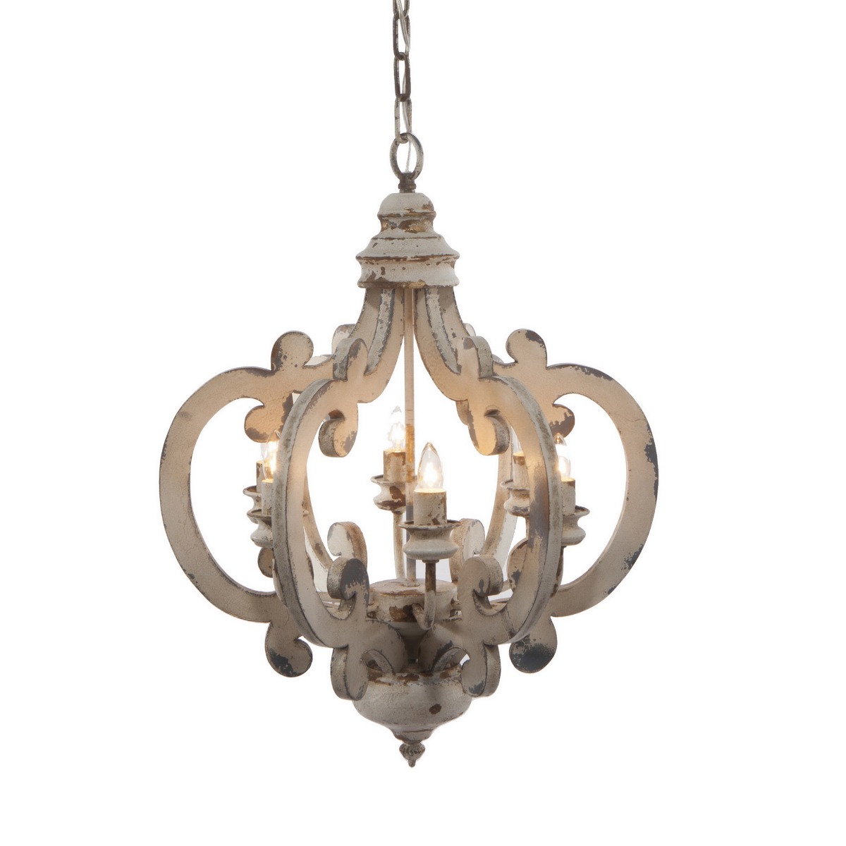 Artekko Chandelier Φωτιστικό Οροφής 6φωτο MDF Μέταλλο Λευκή Πατίνα (52x46x60.5)cm Artekko DT38552 Artekko Chandelier Φωτιστικό Οροφής 6φωτο MDF Μέταλλο Λευκή Πατίνα (52x46x60.5)cm Artekko DT38552