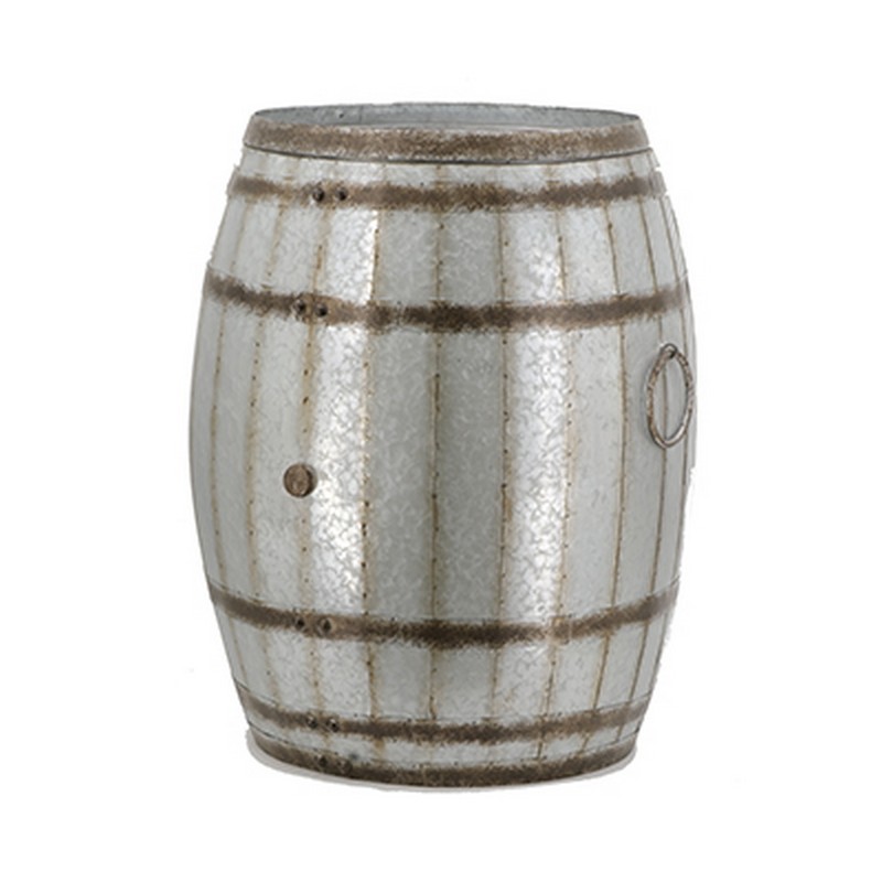 Artekko Barrel Τραπέζι Βοηθητικό Βαρέλι Μέταλλο Ασημί (57x57x66)cm Artekko SA80117-DS Artekko Barrel Τραπέζι Βοηθητικό Βαρέλι Μέταλλο Ασημί (57x57x66)cm Artekko SA80117-DS