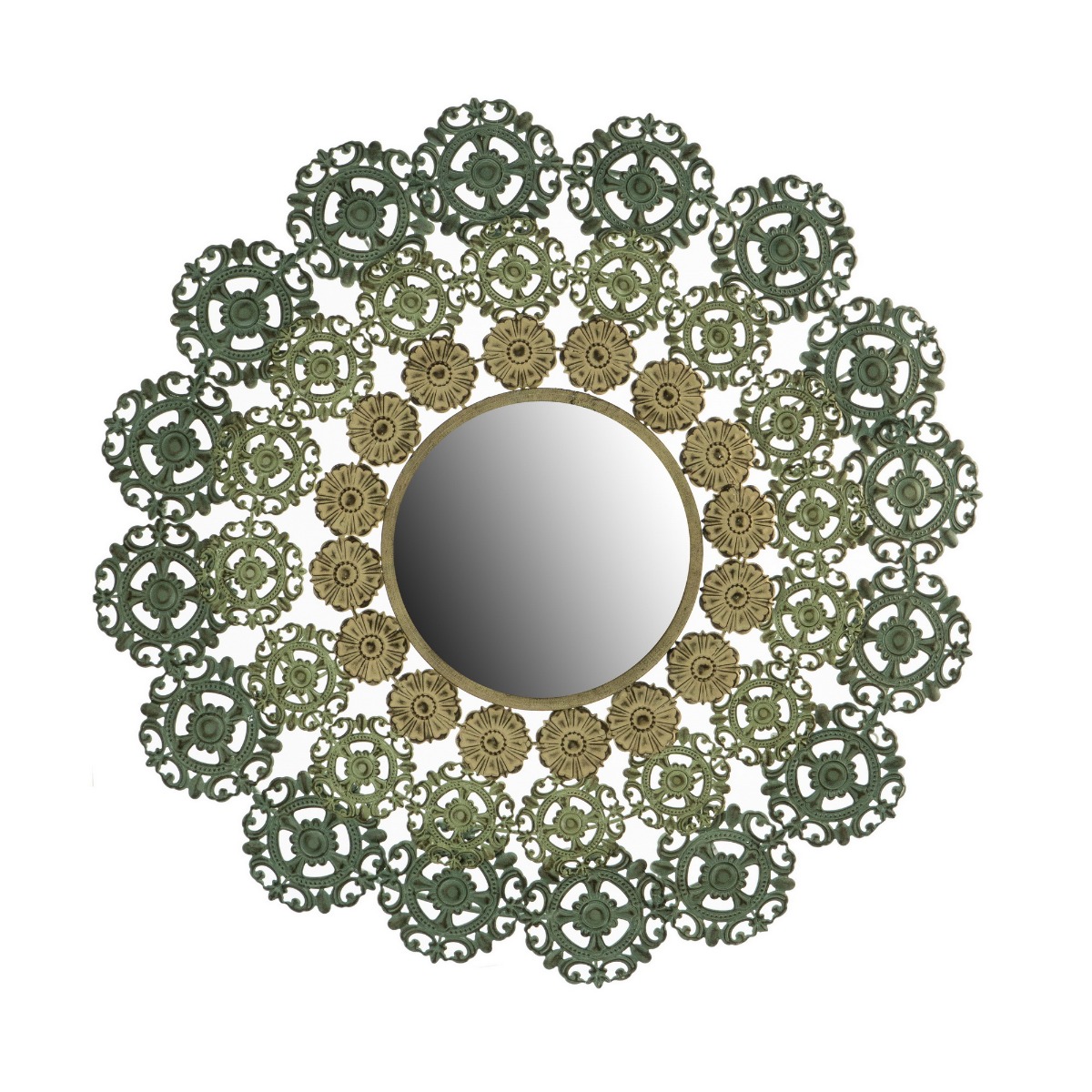 Artekko Medallion Καθρέπτης Τοίχου Περίτεχνος Μέταλλο MDF Πράσινο Κίτρινο (96x9x96)cm Artekko SA80147-DS Artekko Medallion Καθρέπτης Τοίχου Περίτεχνος Μέταλλο MDF Πράσινο Κίτρινο (96x9x96)cm Artekko SA80147-DS