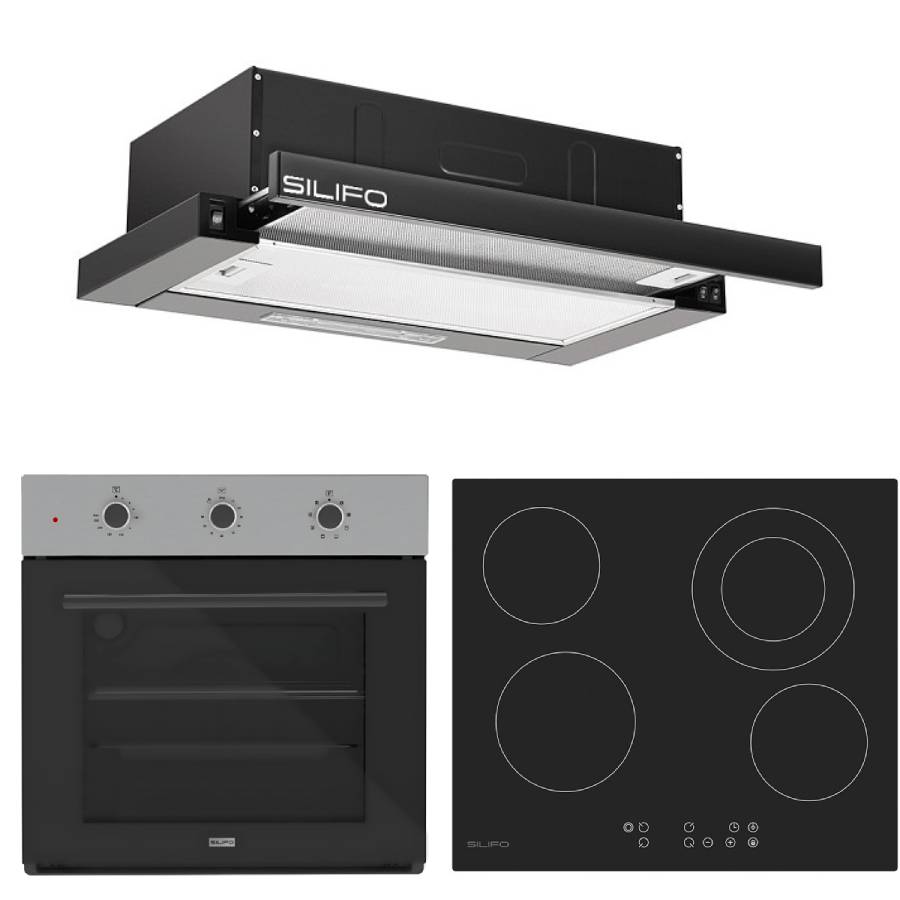SILIFO ΣΕΤ ΣΕΤ ΦΟΥΡΝΟΣ SF6008 INOX + ΕΣΤΙΑ ΚΕΡΑΜΙΚΗ SF6822HV5 + ΑΠΟΡΡΟΦΗΤΗΡΑΣ ΣΥΡΟΜΕΝΟΣ SF6665 BLACK (4 ΕΤΗ ΕΓΓΥΗΣΗ ΕΛΛΗΝΙΚΗΣ ΑΝΤΙΠΡΟΣΩΠΕΙΑΣ) SILIFO 999-002-92247