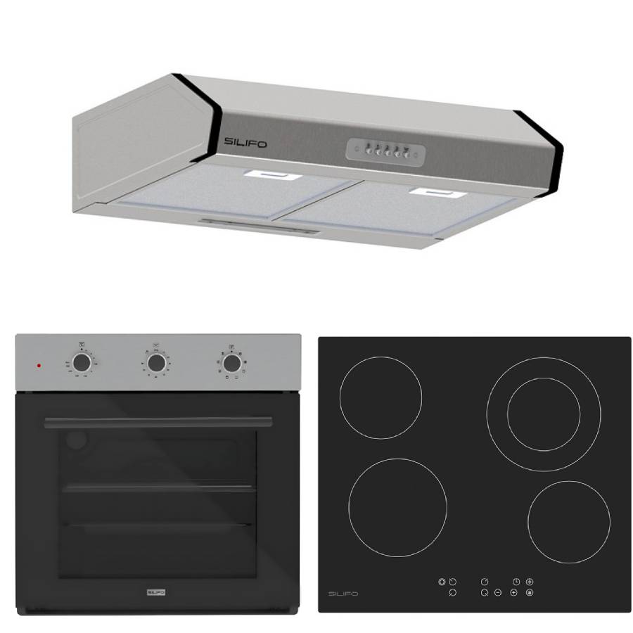 SILIFO ΣΕΤ ΦΟΥΡΝΟΣ SF6008 INOX + ΕΣΤΙΑ ΚΕΡΑΜΙΚΗ SF6822HV5 + ΑΠΟΡΡΟΦΗΤΗΡΑΣ ΕΛΕΥΘΕΡΟΣ SF6683 INOX 2 ΜΟΤΕΡ 60CM (4 ΕΤΗ ΕΓΓΥΗΣΗ ΕΛΛΗΝΙΚΗΣ ΑΝΤΙΠΡΟΣΩΠΕΙΑΣ) SILIFO 999-002-92248