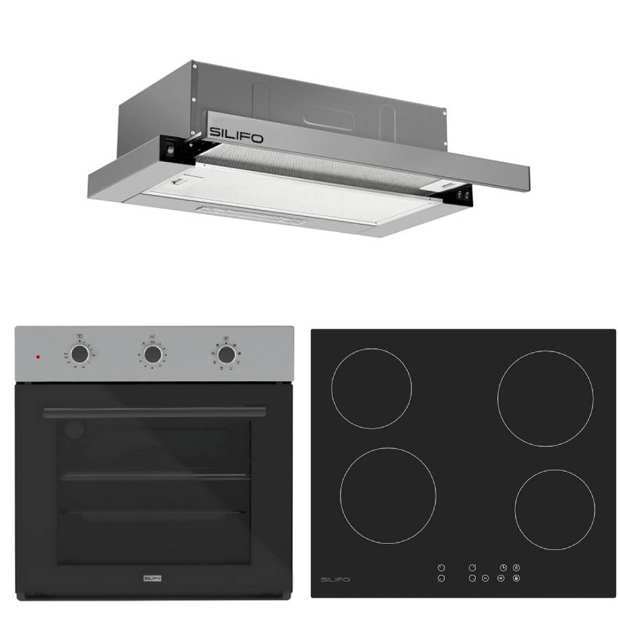 SILIFO ΣΕΤ ΦΟΥΡΝΟΣ SF6008 INOX + ΕΣΤΙΑ ΚΕΡΑΜΙΚΗ SF6821HV4 + ΑΠΟΡΡΟΦΗΤΗΡΑΣ ΣΥΡΟΜΕΝΟΣ SF6663 INOX (4 ΕΤΗ ΕΓΓΥΗΣΗ ΕΛΛΗΝΙΚΗΣ ΑΝΤΙΠΡΟΣΩΠΕΙΑΣ) SILIFO 999-002-92262