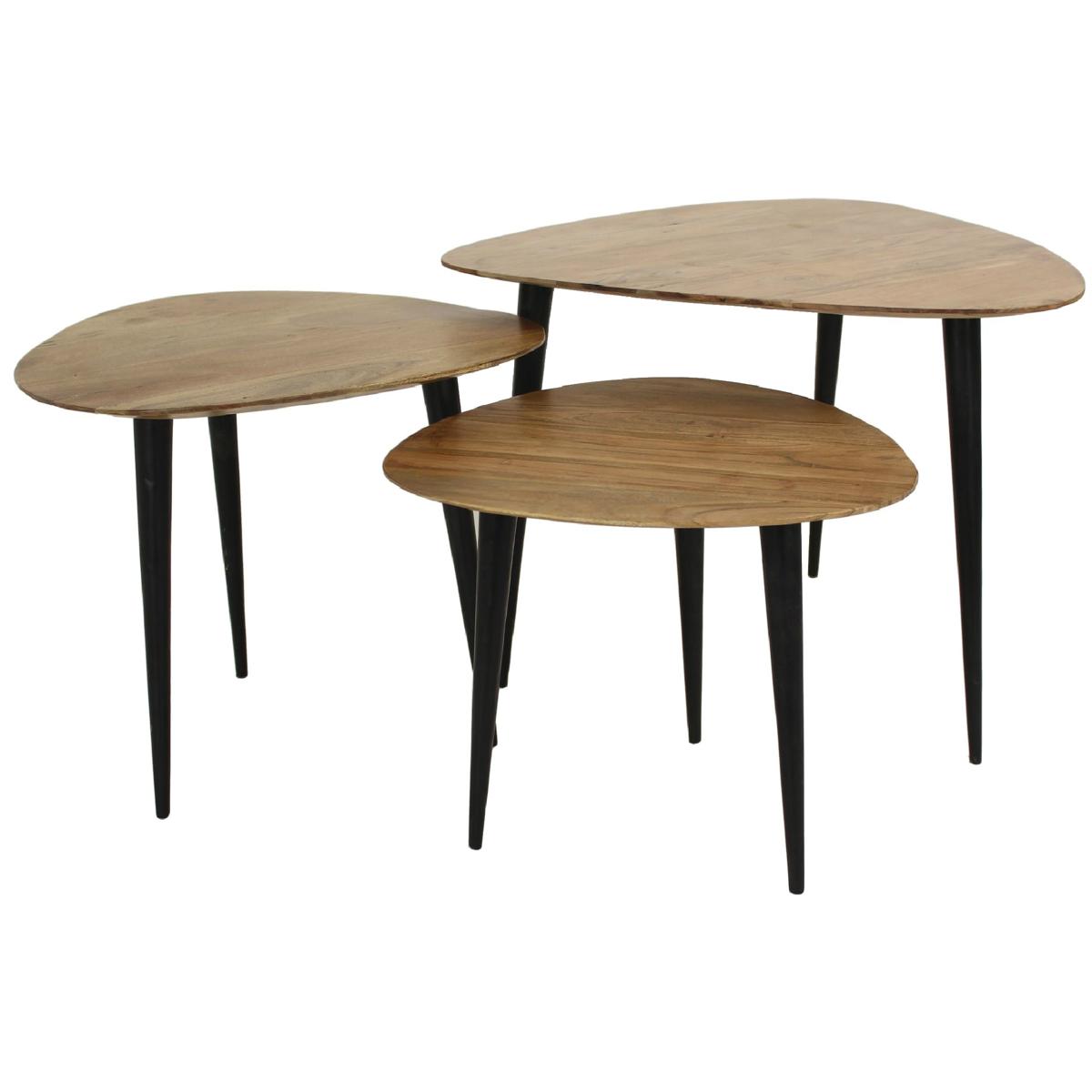 Τραπεζάκι ArteLibre Καφέ Ξύλο 65x65x45cm Σετ 3Τμχ Arte-05151734 Τραπεζάκι ArteLibre Καφέ Ξύλο 65x65x45cm Σετ 3Τμχ Arte-05151734