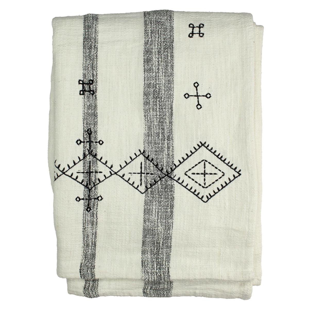 Ριχτάρι ArteLibre Ριγέ Μαύρο Βαμβακερό 130x170cm Arte-05151884