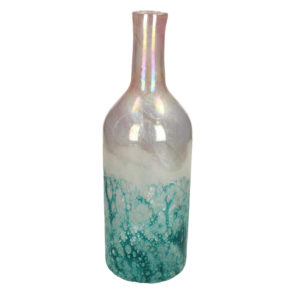 Βάζο ArteLibre Τιρκουάζ Γυαλί 12x12x36cm Arte-05152244 Βάζο ArteLibre Τιρκουάζ Γυαλί 12x12x36cm Arte-05152244