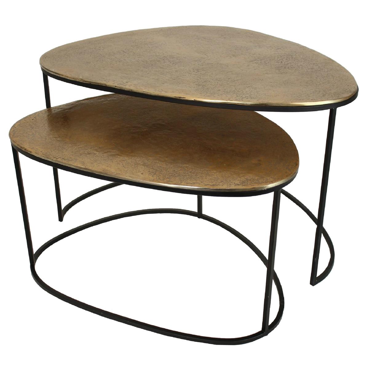 Τραπεζάκι ArteLibre Μπρονζέ Αλουμίνιο 90x70x50cm Σετ 2Τμχ Arte-05152637 Τραπεζάκι ArteLibre Μπρονζέ Αλουμίνιο 90x70x50cm Σετ 2Τμχ Arte-05152637
