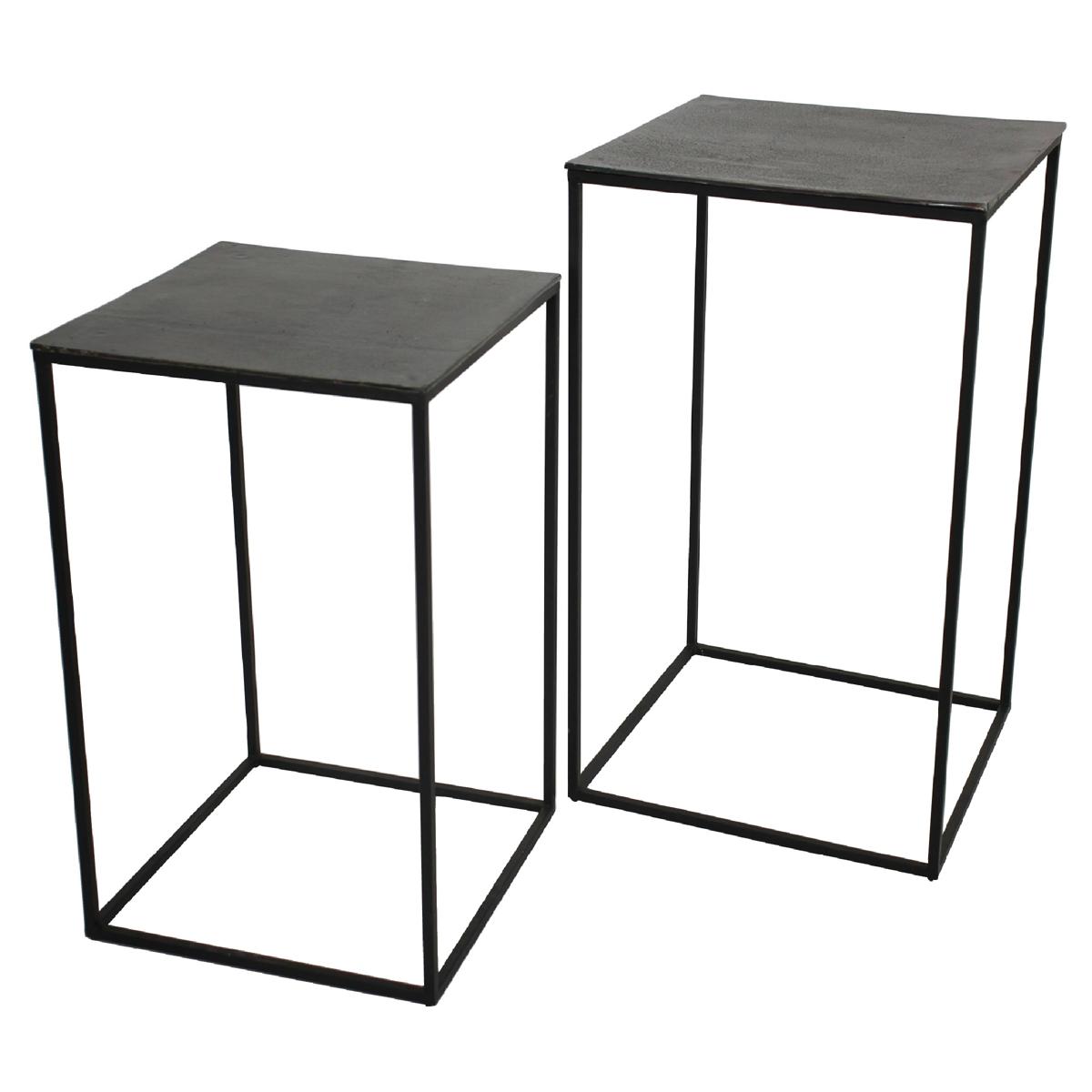 Τραπεζάκι ArteLibre Μαύρο Αλουμίνιο 45x45x70cm Σετ 2Τμχ Arte-05152639 Τραπεζάκι ArteLibre Μαύρο Αλουμίνιο 45x45x70cm Σετ 2Τμχ Arte-05152639