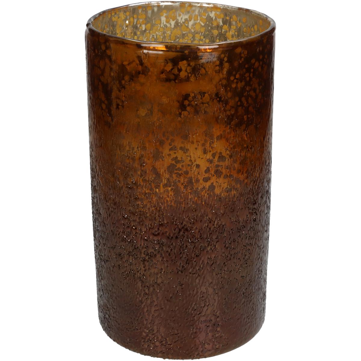 Κηροπήγιο ArteLibre Amber Γυαλί 14x14x25cm Arte-05152856 Κηροπήγιο ArteLibre Amber Γυαλί 14x14x25cm Arte-05152856