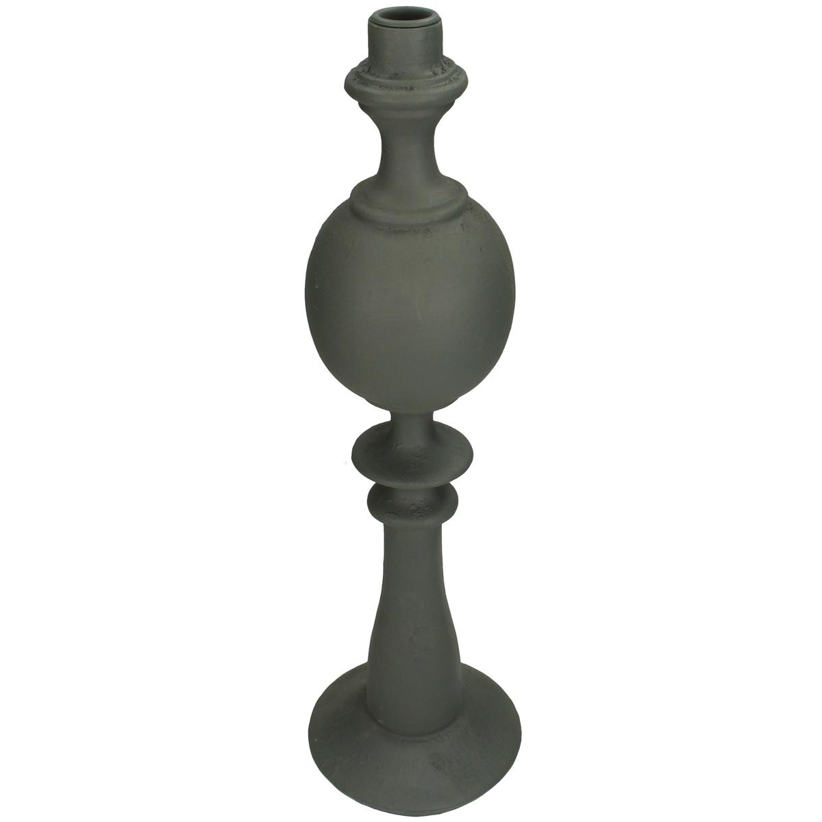 Κηροπήγιο ArteLibre Γκρι Polyresin 13x13x44cm Arte-05153343 Κηροπήγιο ArteLibre Γκρι Polyresin 13x13x44cm Arte-05153343