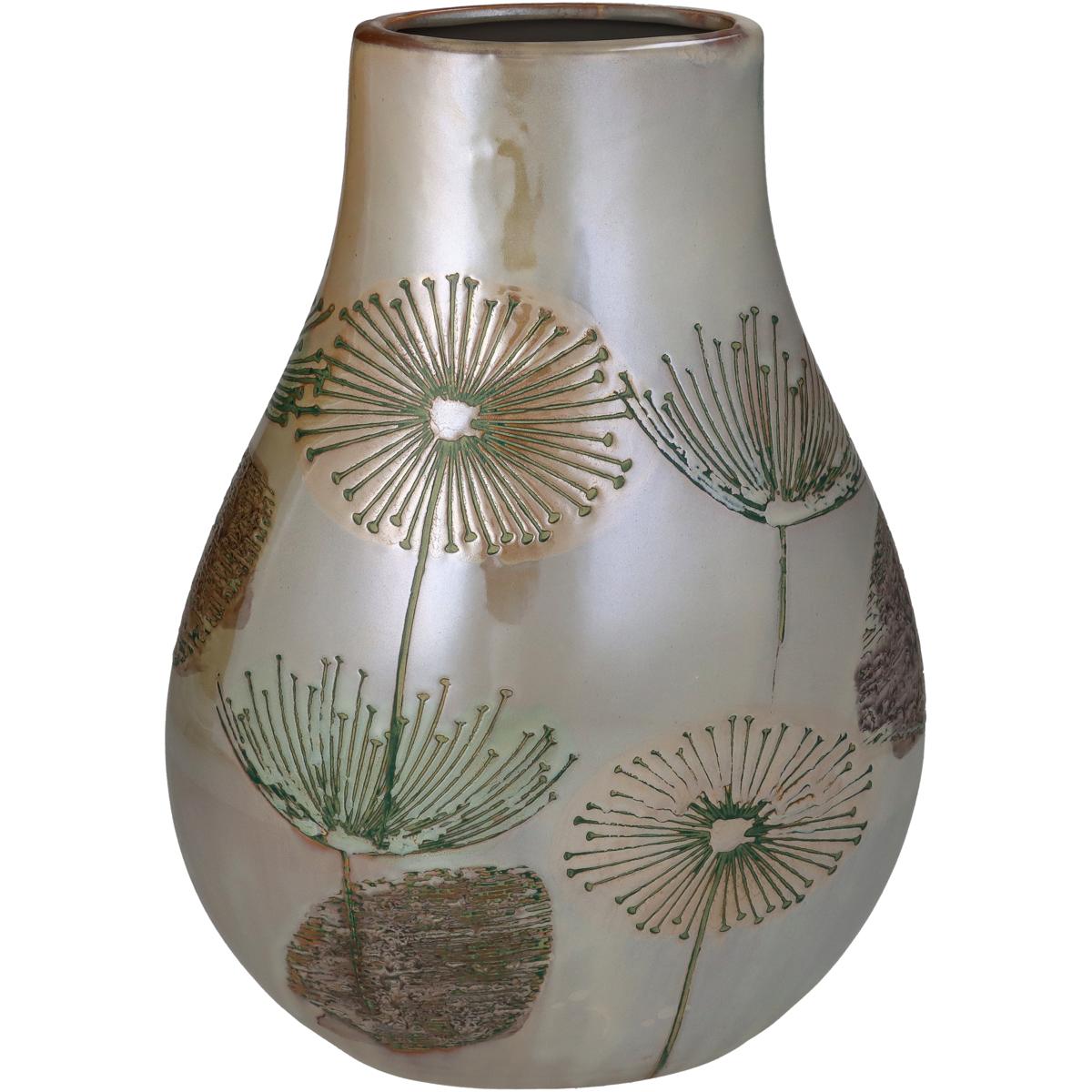 Βάζο ArteLibre Οβάλ Taupe Κεραμικό 24x13x33cm Arte-05154229 Βάζο ArteLibre Οβάλ Taupe Κεραμικό 24x13x33cm Arte-05154229