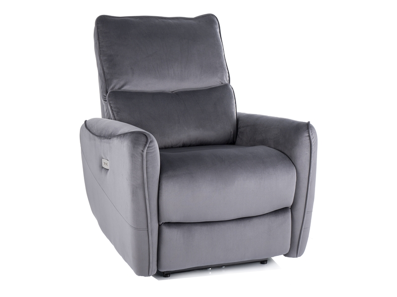 FOTEL ROZKŁADANY ZEFIR VELVET SZARY BLUVEL 14 DIOMMI-80-3838