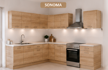 Omarket Γωνιακή Κουζίνα 68 400x298 Πλάτος 698 κουτία 100cm / 37cm / 97cm / Γωνία 90x90 / 104cm / 98cm Κρεμαστά – Βάσεις μαζί με πάγκο μελαμίνης 3,2cm  Omarket-sono82373545