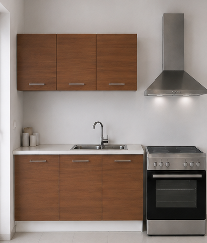 Omarket Ευθεία Κουζίνα 5 Πλάτος 220 κουτία 58cm / 60cm / 97cm Κρεμαστά – Βάσεις μαζί με πάγκο μελαμίνης 3,2cm Omarket-karidi1282357245