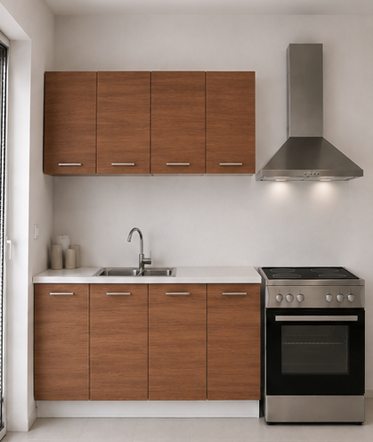Omarket Ευθεία Κουζίνα 24 Πλάτος 280 κουτία 47cm / 102cm / 82cm / 54cm Κρεμαστά – Βάσεις μαζί με πάγκο μελαμίνης 3,2cm Omarket-karidi1282359145