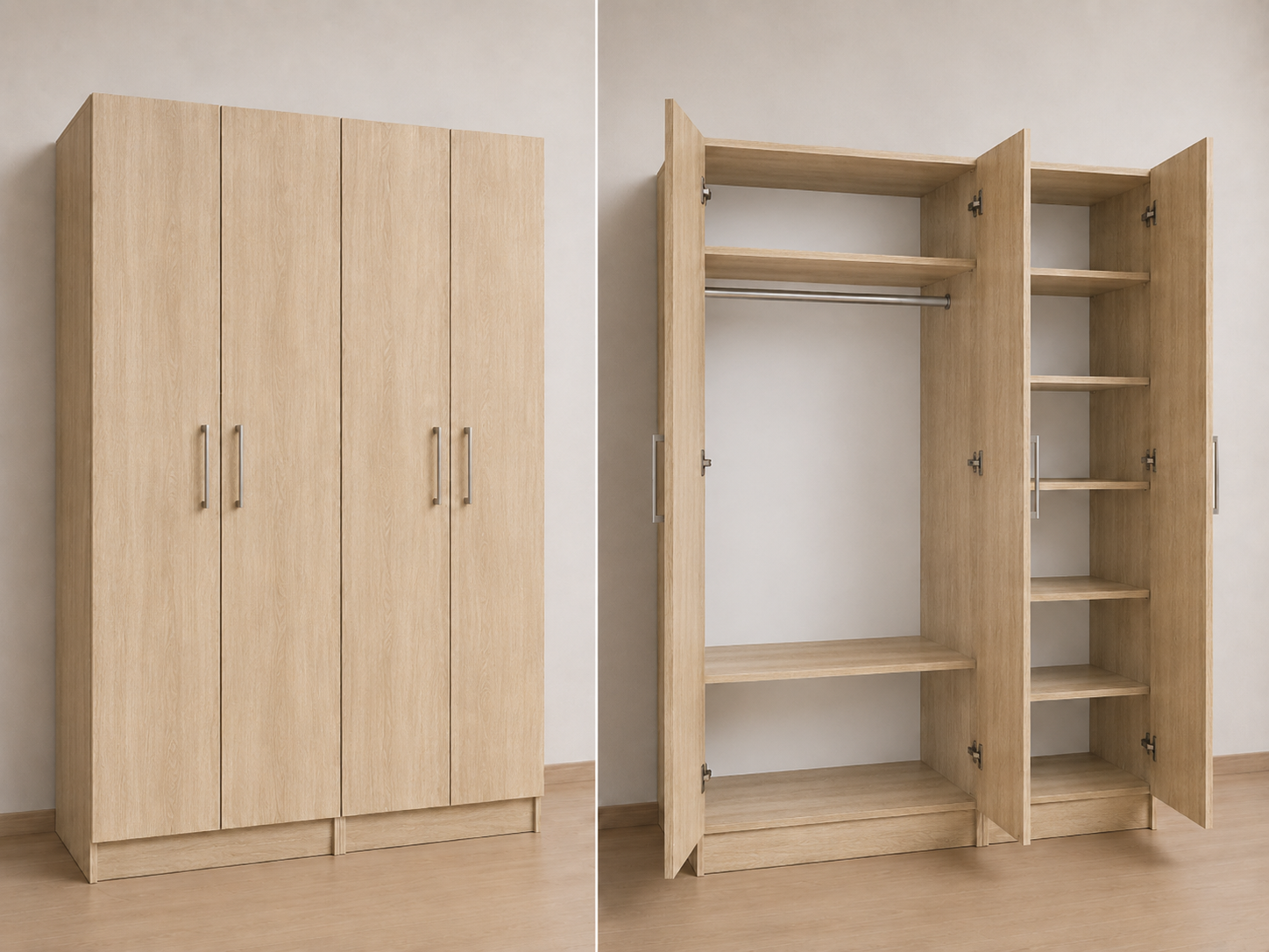 Omarket Ντουλάπα sonoma-ΔΡΥΣ 199x224x56 N7T1214L-199-224-42835 Κουτί BOX100|BOX99 χωρίς πατάρι