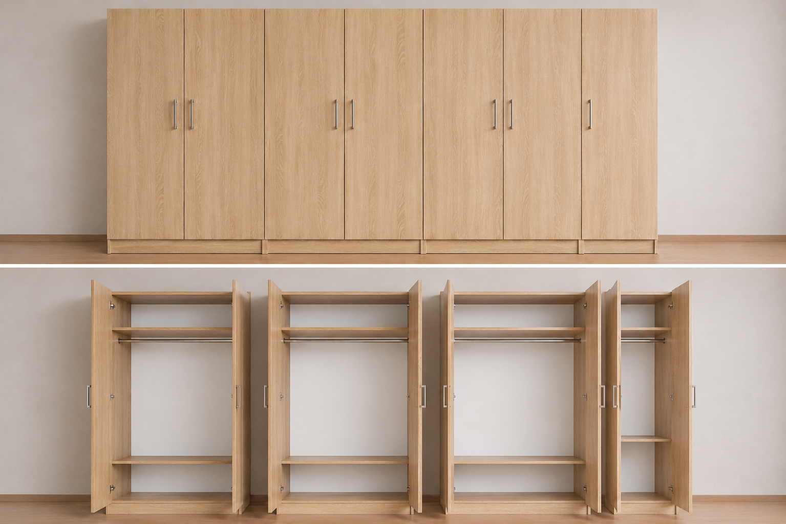 Omarket Ντουλάπα sonoma-ΔΡΥΣ 349x224x56  N7T1214L-349-224-42985  Κουτί  BOX100|BOX100|BOX100|BOX49 χωρίς πατάρι