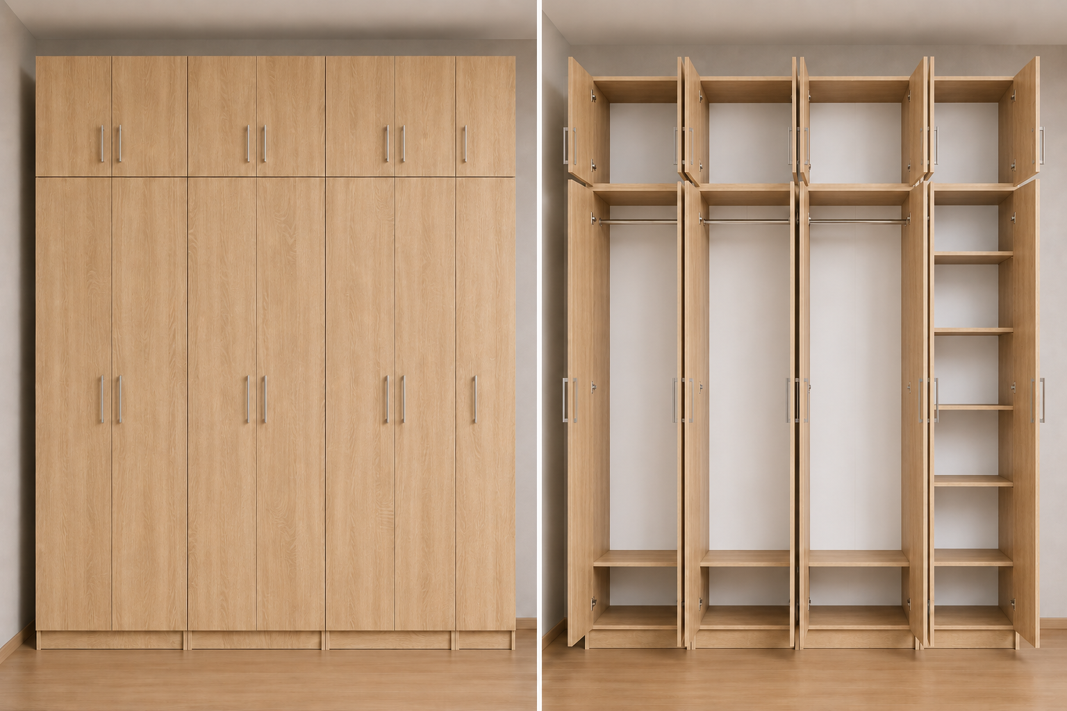 Omarket Ντουλάπα sonoma-ΔΡΥΣ 350x284x56 με πατάρι 60cm  N7T1214L-350-284-42986  Κουτί  BOX100|BOX100|BOX100|BOX50  Πατάρι  PAT100|PAT100|PAT100|PAT50