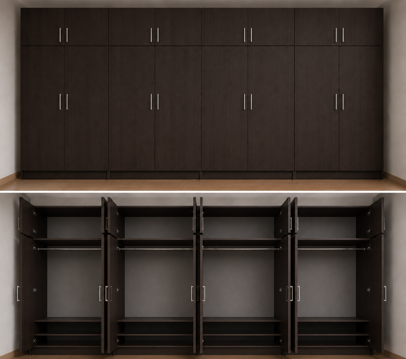 Omarket Ντουλάπα Wenge399x310x56 με πατάρι 60cm N8T1215L-399-310-26340 Κουτί BOX100|BOX100|BOX100|BOX99 Πατάρι PAT100|PAT100|PAT100|PAT99