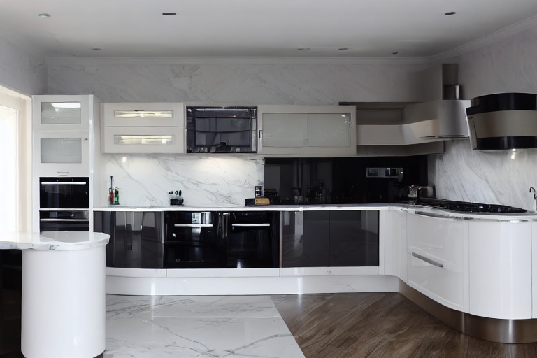 Omarket Napoli Studio 1 χρώμα Εφέ Λευκού Μαρμάρου έπιπλα κουζίνας 10 Μέτρα συνολικα τρέχον μέτρα Omarket-65653320