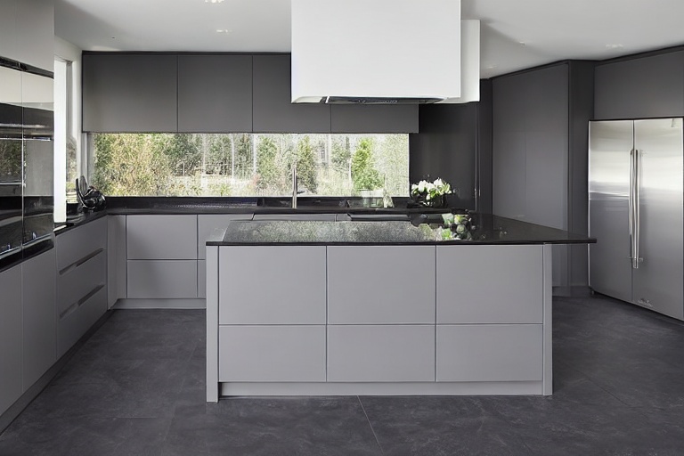 Omarket Nordic Home 1 χρώμα Λακέ Ανθρακί έπιπλα κουζίνας 10 Μέτρα συνολικα τρέχον μέτρα Omarket-65653127