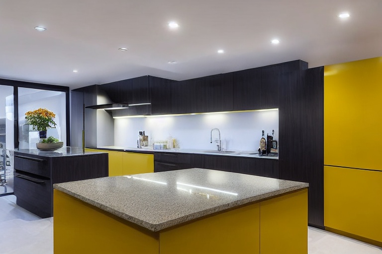 Omarket Valencia Concept 1 χρώμα Λακέ Μουσταρδί έπιπλα κουζίνας 10 Μέτρα συνολικα τρέχον μέτρα Omarket-65652981