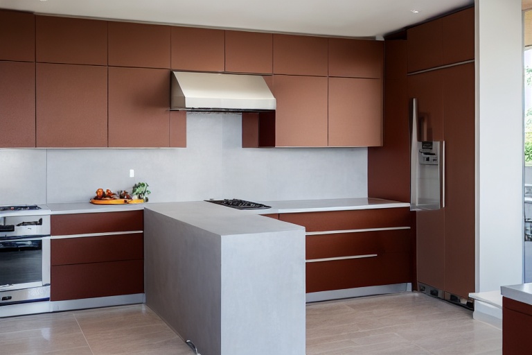 Omarket Helios Living 1 χρώμα Λακέ Τερακότα έπιπλα κουζίνας 10 Μέτρα συνολικα τρέχον μέτρα Omarket-65652946