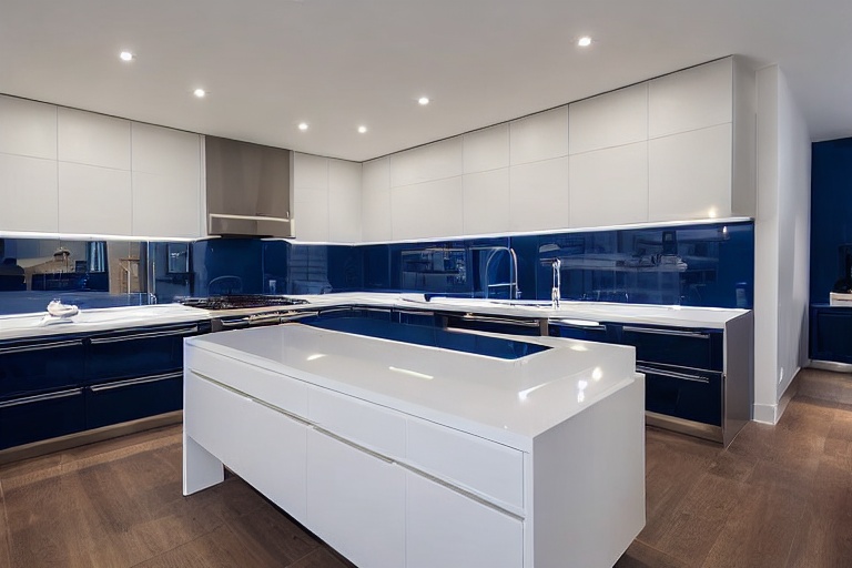 Omarket Thalassa Home 1 χρώμα Νησί Μπλε & Λευκό Περίμετρος έπιπλα κουζίνας 10 Μέτρα συνολικα τρέχον μέτρα Omarket-65652807