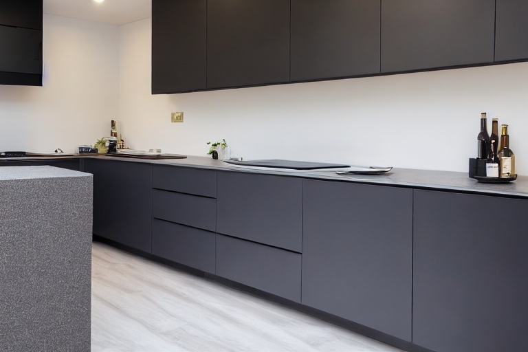 Omarket Onyx Home 1 χρώμα Λακέ Ανθρακί έπιπλα κουζίνας 10 Μέτρα συνολικα τρέχον μέτρα Omarket-65652487