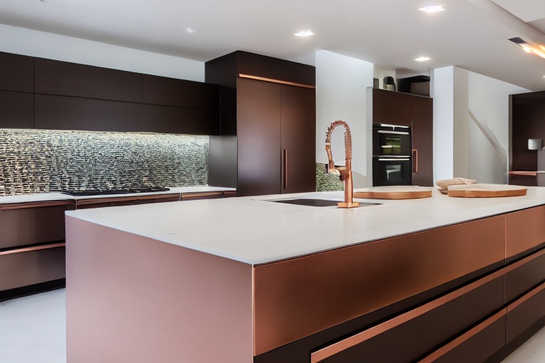 Omarket Pearl Home 1 χρώμα Βουρτσιστό Χάλκινο έπιπλα κουζίνας 10 Μέτρα συνολικα τρέχον μέτρα Omarket-65652467