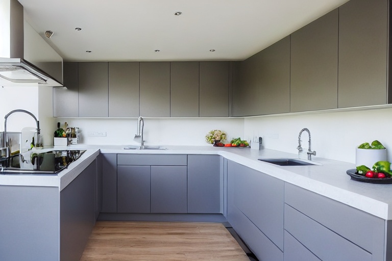 Omarket Milano Modern 2 χρώμα Λακέ Γκρι Ανοιχτό έπιπλα κουζίνας 10 Μέτρα συνολικα τρέχον μέτρα Omarket-65652424