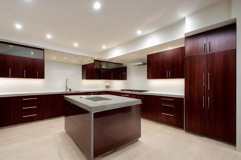 Omarket Napoli Studio 2 χρώμα Καπλαμάς Μαόνι έπιπλα κουζίνας 10 Μέτρα συνολικα τρέχον μέτρα Omarket-65652320