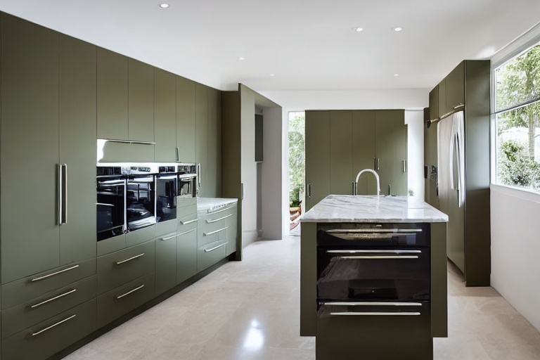 Omarket Napoli Elegance 2 χρώμα Λακέ Λαδί έπιπλα κουζίνας 10 Μέτρα συνολικα τρέχον μέτρα Omarket-65652319