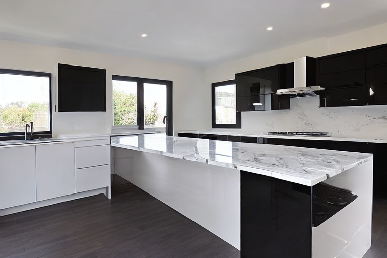 Omarket Loft Home 2 χρώμα Νησί Μαύρο & Λευκό Περίμετρος έπιπλα κουζίνας 10 Μέτρα συνολικα τρέχον μέτρα Omarket-65652147