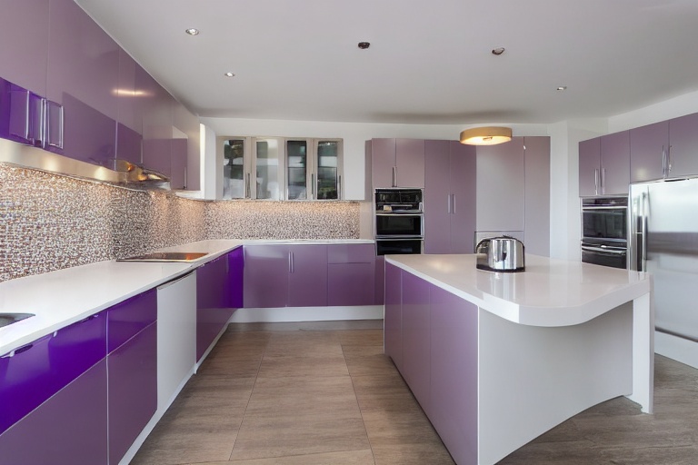 Omarket Loft Living 2 χρώμα Λακέ Λεβάντα έπιπλα κουζίνας 10 Μέτρα συνολικα τρέχον μέτρα Omarket-65652146