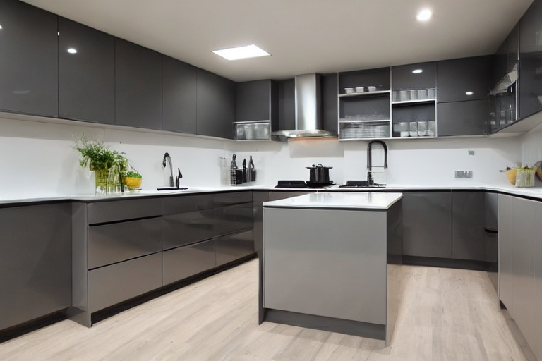 Omarket Loft Smart 2 χρώμα Γκρι Μεταλλικό έπιπλα κουζίνας 10 Μέτρα συνολικα τρέχον μέτρα Omarket-65652136