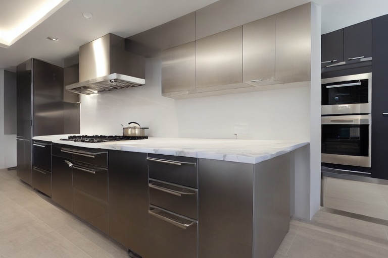 Omarket Toscana Living 2 χρώμα Βουρτσιστό Ανοξείδωτο έπιπλα κουζίνας 10 Μέτρα συνολικα τρέχον μέτρα Omarket-65652006