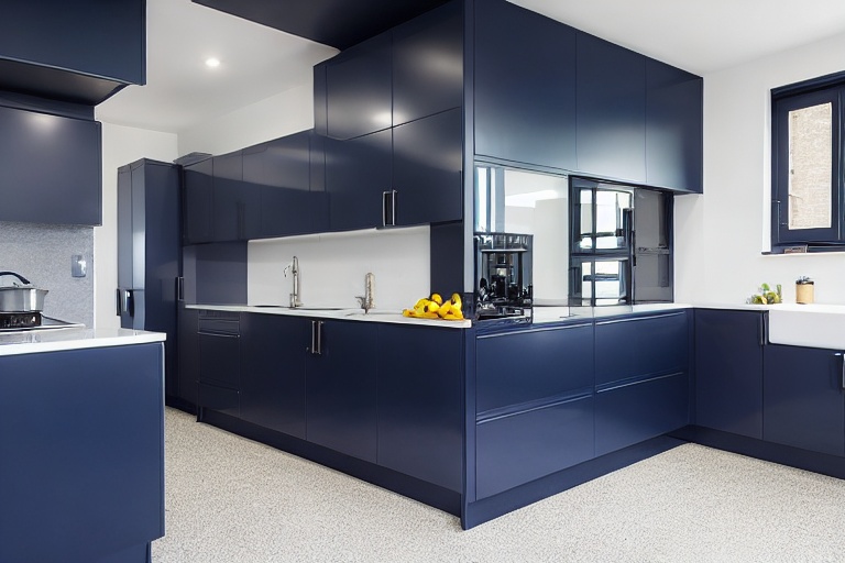Omarket Valencia Living 2 χρώμα Λακέ Ναυτικό Μπλε έπιπλα κουζίνας 10 Μέτρα συνολικα τρέχον μέτρα Omarket-65651986