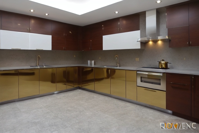 Omarket Valencia Concept 2 χρώμα Γυαλιστερό Χρυσό έπιπλα κουζίνας 10 Μέτρα συνολικα τρέχον μέτρα Omarket-65651981