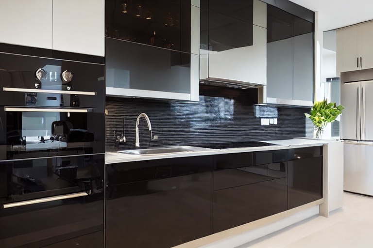 Omarket Monaco Home 2 χρώμα Εφέ Δέρμα Σκούρο έπιπλα κουζίνας 10 Μέτρα συνολικα τρέχον μέτρα Omarket-65651967