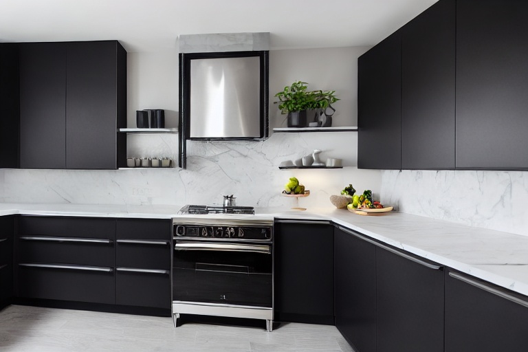 Omarket Linea Design 2 χρώμα Μαύρο Μεταλλικό Ματ έπιπλα κουζίνας 10 Μέτρα συνολικα τρέχον μέτρα Omarket-65651668