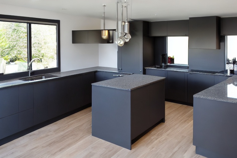 Omarket Casa Design 2 χρώμα Λακέ Ανθρακί έπιπλα κουζίνας 10 Μέτρα συνολικα τρέχον μέτρα Omarket-65651628