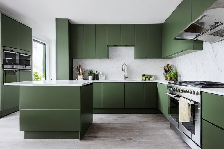 Omarket Prisma Living 2 χρώμα Λακέ Σάλβια έπιπλα κουζίνας 10 Μέτρα συνολικα τρέχον μέτρα Omarket-65651566