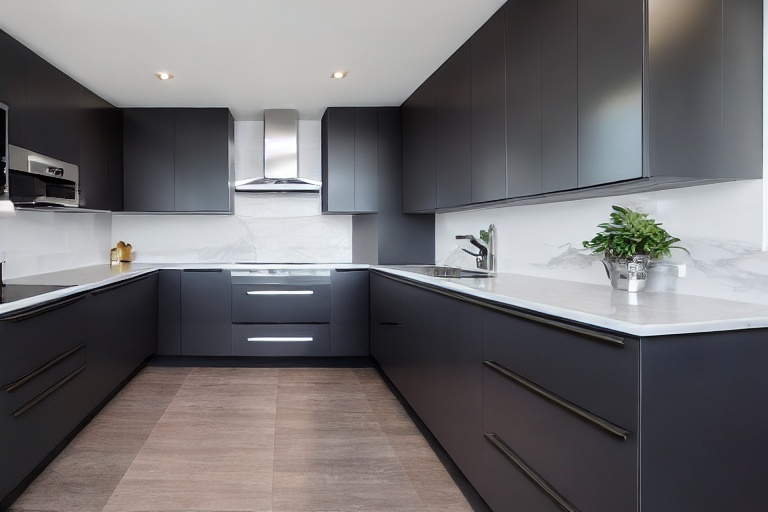 Omarket Onyx Living 2 χρώμα Λακέ Γκρι Σκούρο έπιπλα κουζίνας 10 Μέτρα συνολικα τρέχον μέτρα Omarket-65651486