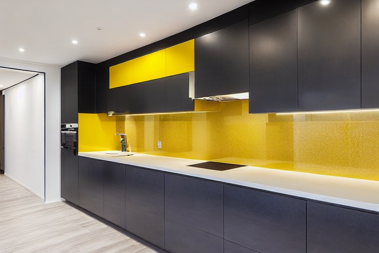 Omarket Torino Lux 3 χρώμα Λακέ Μουσταρδί έπιπλα κουζίνας 10 Μέτρα συνολικα τρέχον μέτρα Omarket-65651393