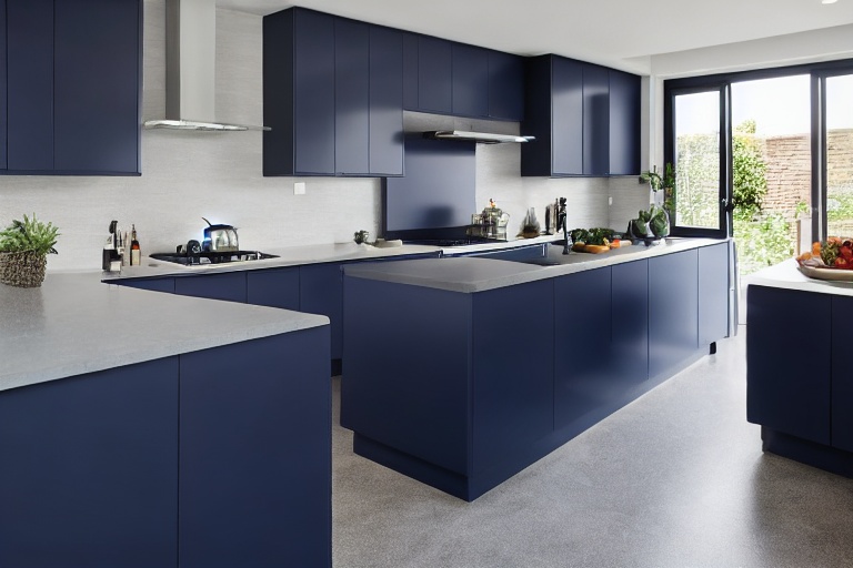 Omarket Siena Home 3 χρώμα Λακέ Ναυτικό Μπλε έπιπλα κουζίνας 10 Μέτρα συνολικα τρέχον μέτρα Omarket-65651387
