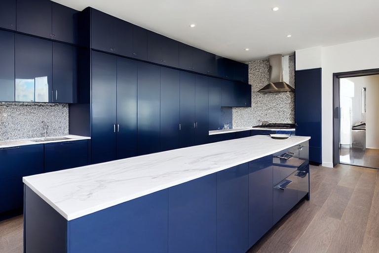 Omarket Nova Living 3 χρώμα Λακέ Ναυτικό Μπλε έπιπλα κουζίνας 10 Μέτρα συνολικα τρέχον μέτρα Omarket-65651246